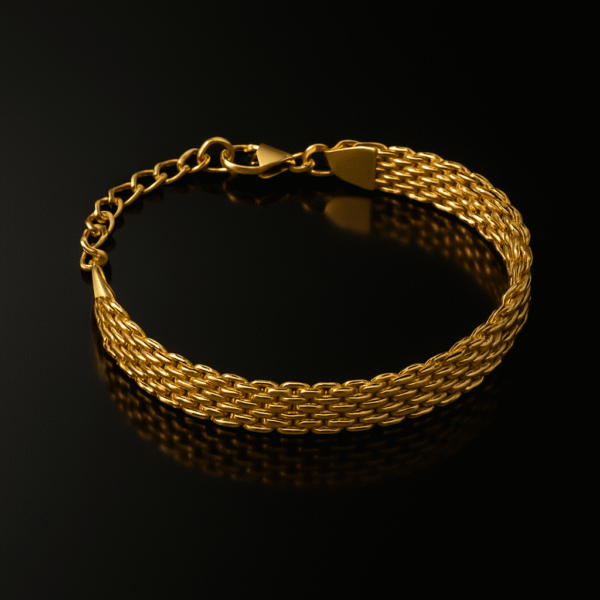 Golden Mesh Bracelet- BlingZilla